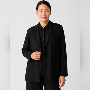 Eileen Fisher Lightweight Blazer Size S Jacket Single Breasted